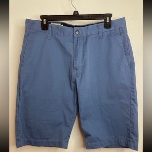 Mens volcom shorts flat front blue size 32